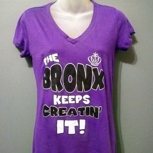 Next Level Women's Purple V-Neck T-Shirt
